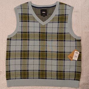 Vans Men's Large Almondwood/Gray Mist Sweater Vest VN000HDVM81